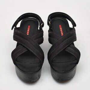 Prada Nylon Platform Sandals
